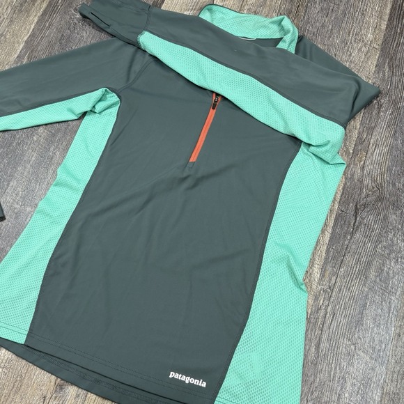 Patagonia Womens Gray All Weather 1/2 Zip Pullover Base Layer Small Running Top - Picture 7 of 16